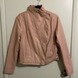 Women’s Pink Faux Leather Lined Jacket Size Medium by a new day!